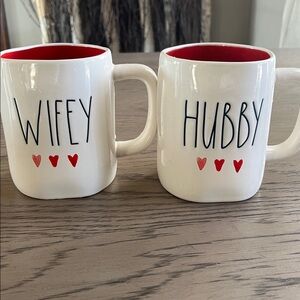 Rae Dunn Wifey and Hubby Mug Set